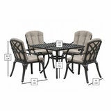Bramblecrest Milan 5 Piece Dining Set in Black Bramblecrest Milan 5 Piece Dining Set in Black