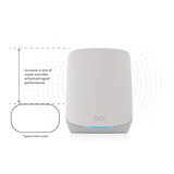 NETGEAR® Orbi™ Tri-band WiFi 6 Mesh System, 5.4Gbps, with 1 year of NETGEAR Armor included, Router + 2 Satellites