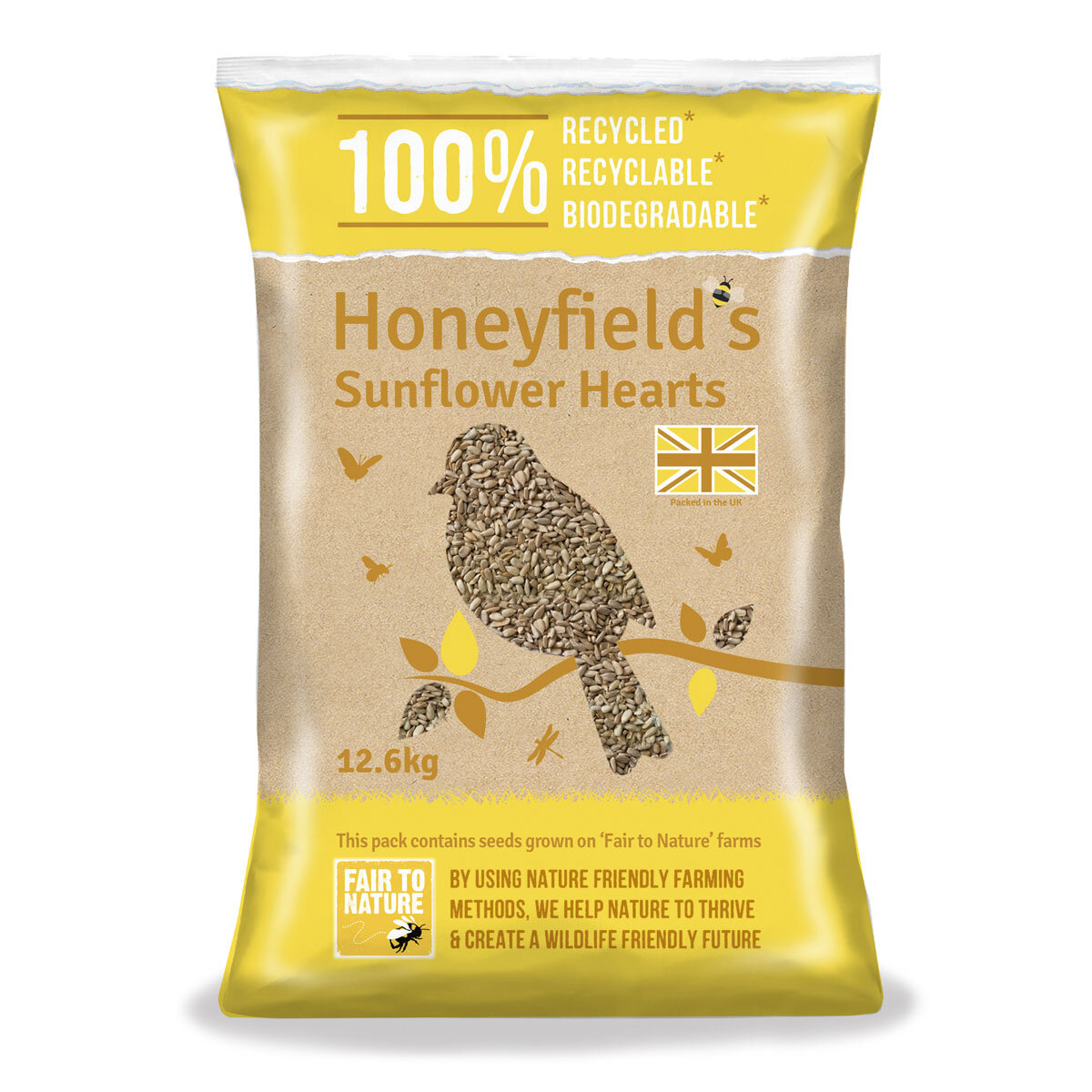 Honeyfield's Sunflower Hearts Wild Bird Food, 12.6kg
