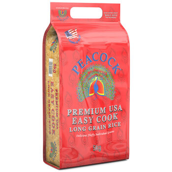 Peacock Premium USA Easy Cook Long Grain Rice, 5kg
