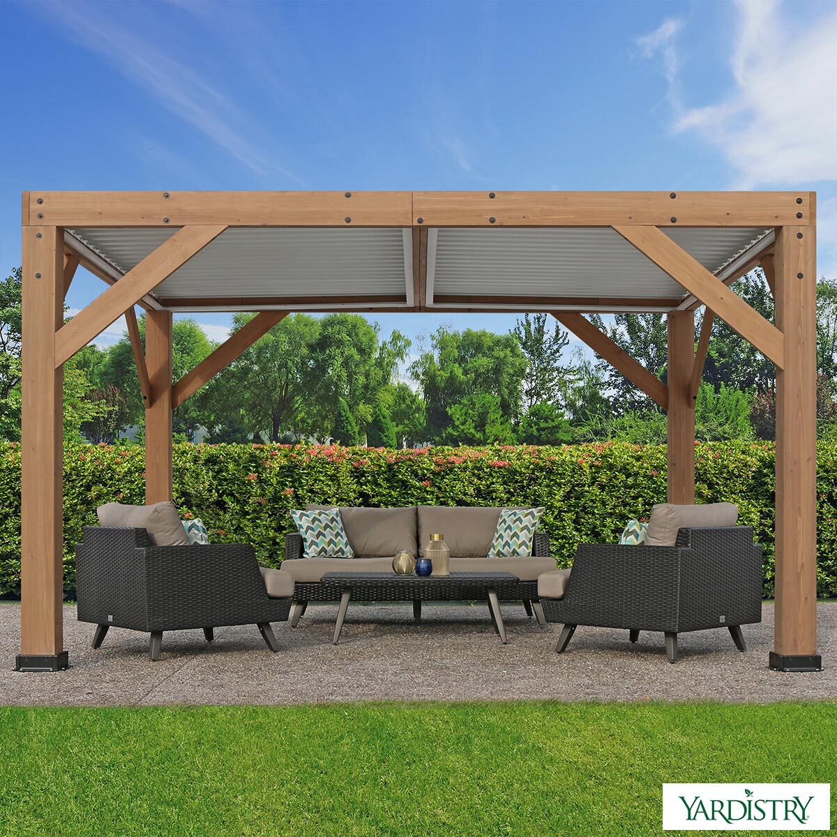 11 x 13 Wood Room with Louvered Roof