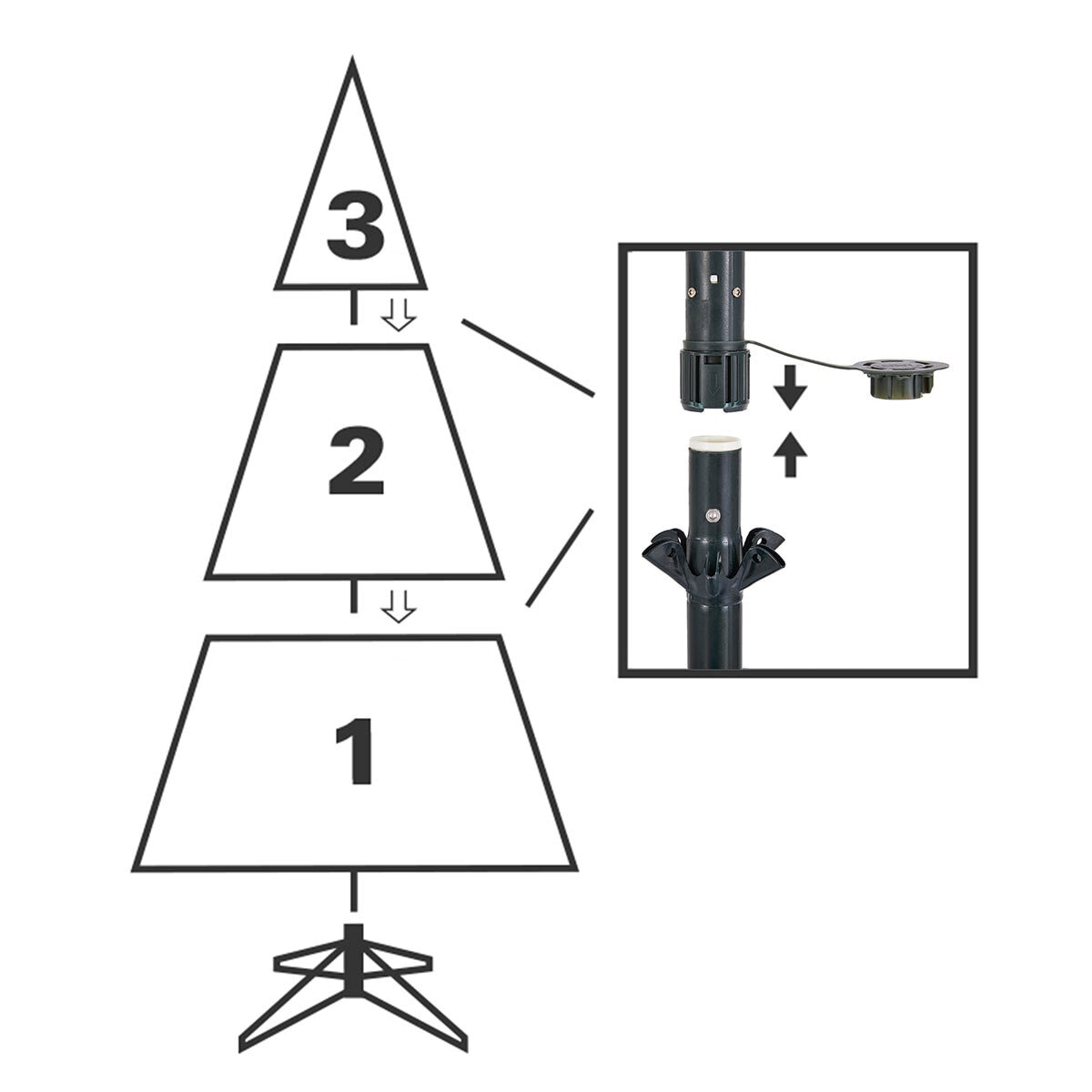 Buy 6.5' Pre-Lit Flocked Cashmere Tree Set-Up Image at Costco.co.uk