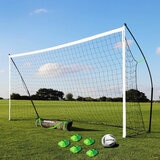 Lifestyle image of the 12X6ft goal, Tastro ball, mini cones and carry bag