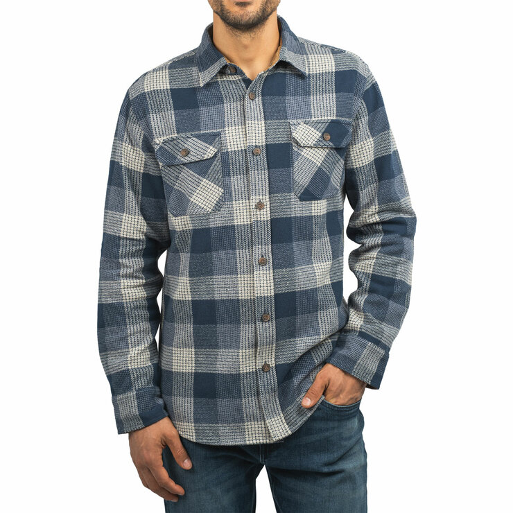 Jachs Mens Flannel Shirt & Thermal 2 Pack in Navy, Size Extra Large