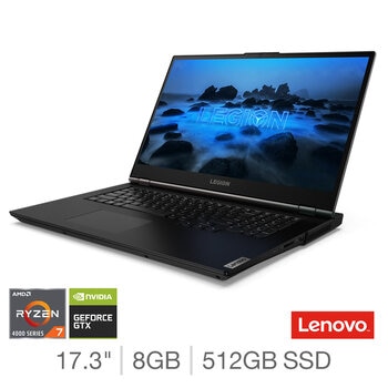 Lenovo Legion 5, AMD Ryzen 7, 8GB RAM, 512GB SSD, NVIDIA GeForce GTX 1660 Ti, 17.3 Inch Gaming Laptop, 82GN001KUK
