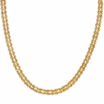 14ct Yellow Gold Double Rope Necklace 14ct Yellow Gold Double Rope Necklace