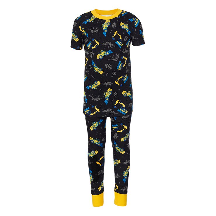 Kirkland Signature Children's Cotton 4 Piece Pyjama Set, Black Costco UK