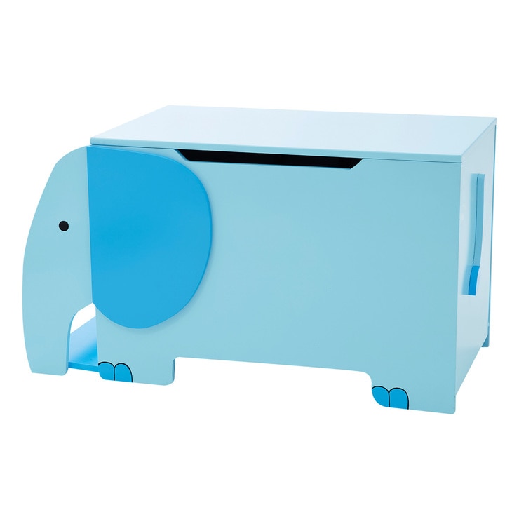 Teamson Kids Zoo Kingdom Elephant Toy Box With Book Holder (3+ Years