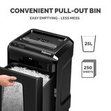 Fellowes 92Cs Cross Cut Shredder 18 Sheet Pull Out Bin Open