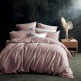 Lazy Linen 100% Washed Pink Linen Duvet Cover Set in 3 Sizes Lazy Linen 100% Washed Pink Linen Duvet Cover Set in 3 Sizes