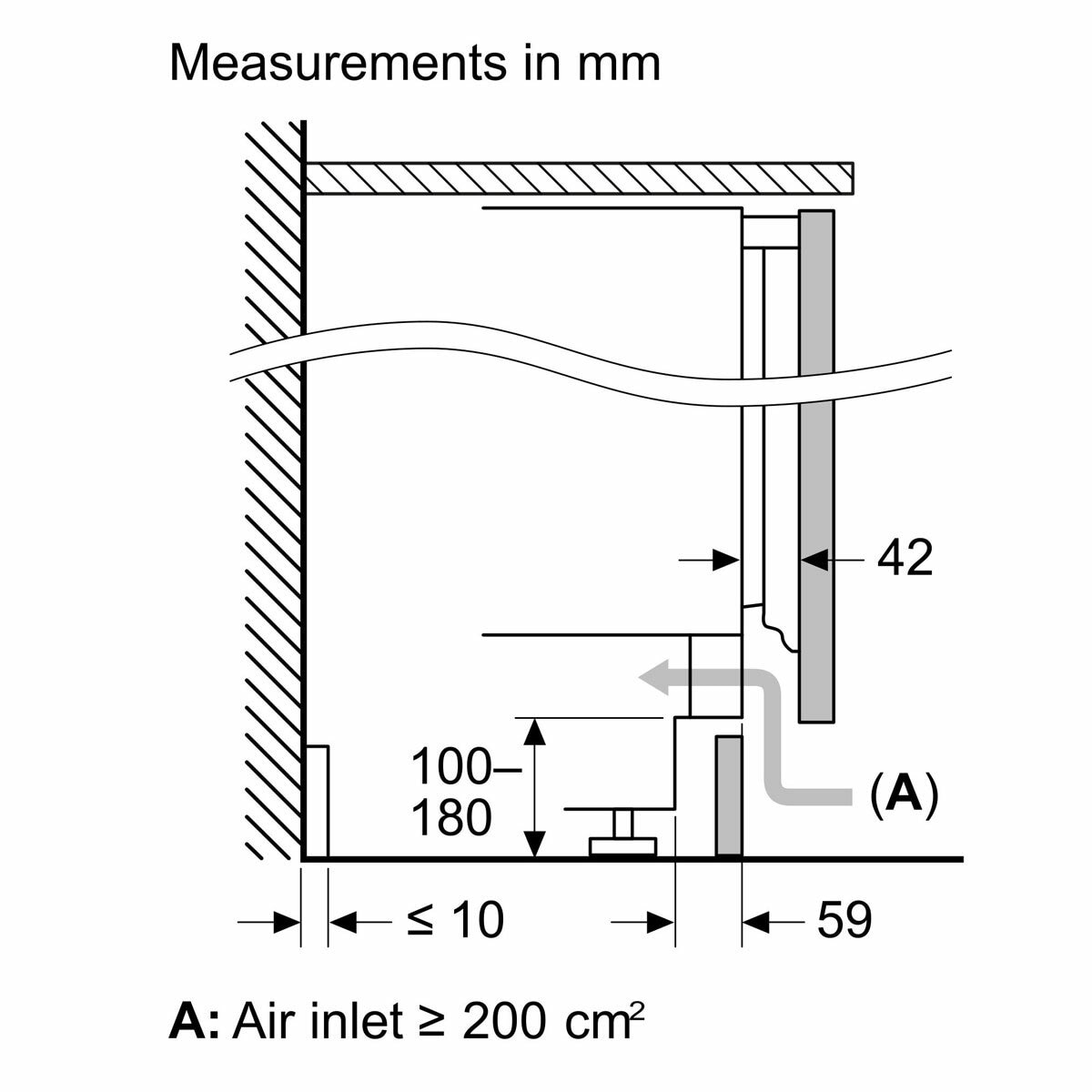 Bosch Series 4, KUR21VFE0G Built Under Fridge, E Rated Bosch Series 4, KUR21VFE0G Built Under Fridge, E Rated