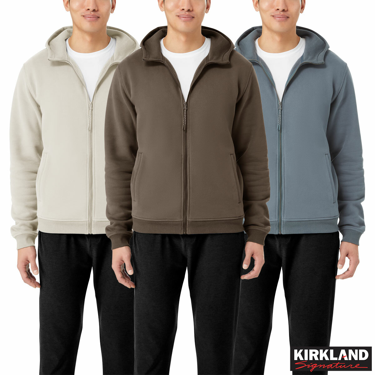 Kirkland Signature Mens Full Zip Hoody