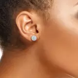 1.50ctw Cluster Stud Diamond Earrings, 14ct White Gold