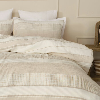 Belledorm Rahil Natural Duvet Cover Set, in 4 Sizes