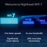 Netgear Nighthawk RS100 Dual-Band WiFi 7 Router 6.3Gbps,6GHZ,RS100-100EUS
