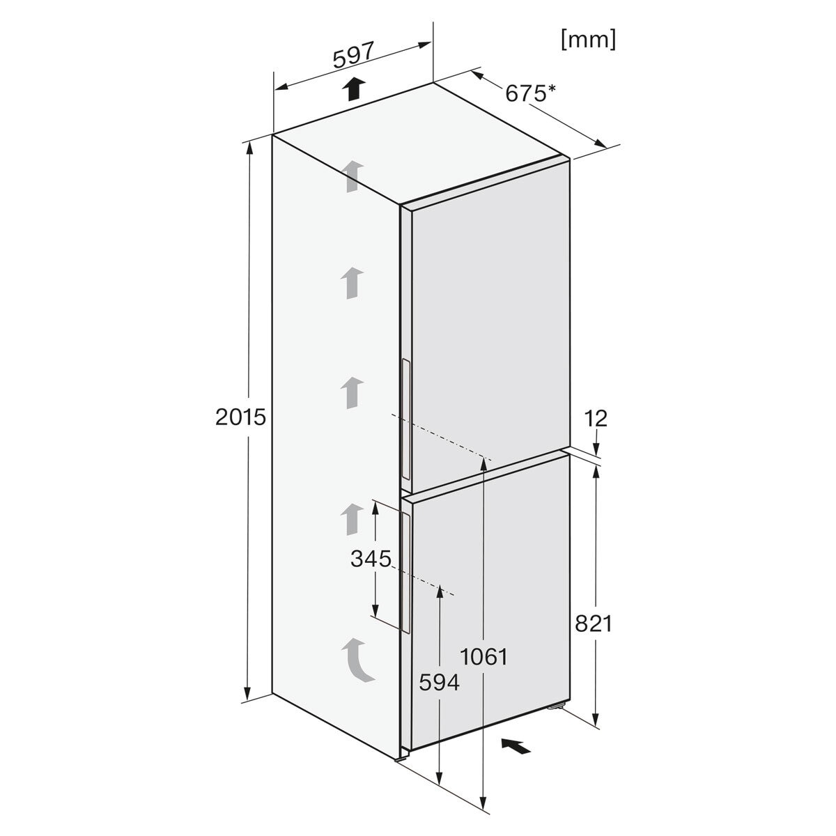 Miele KFN 4395 DD Fridge Freezer, D Rated in Clean Steel