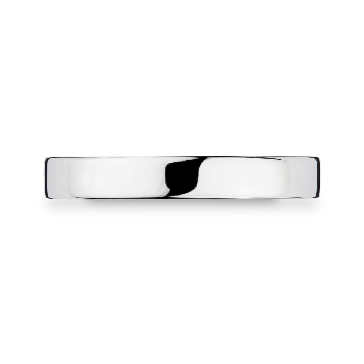 3.0mm Basic Light Court Wedding band. 18ct White Gold