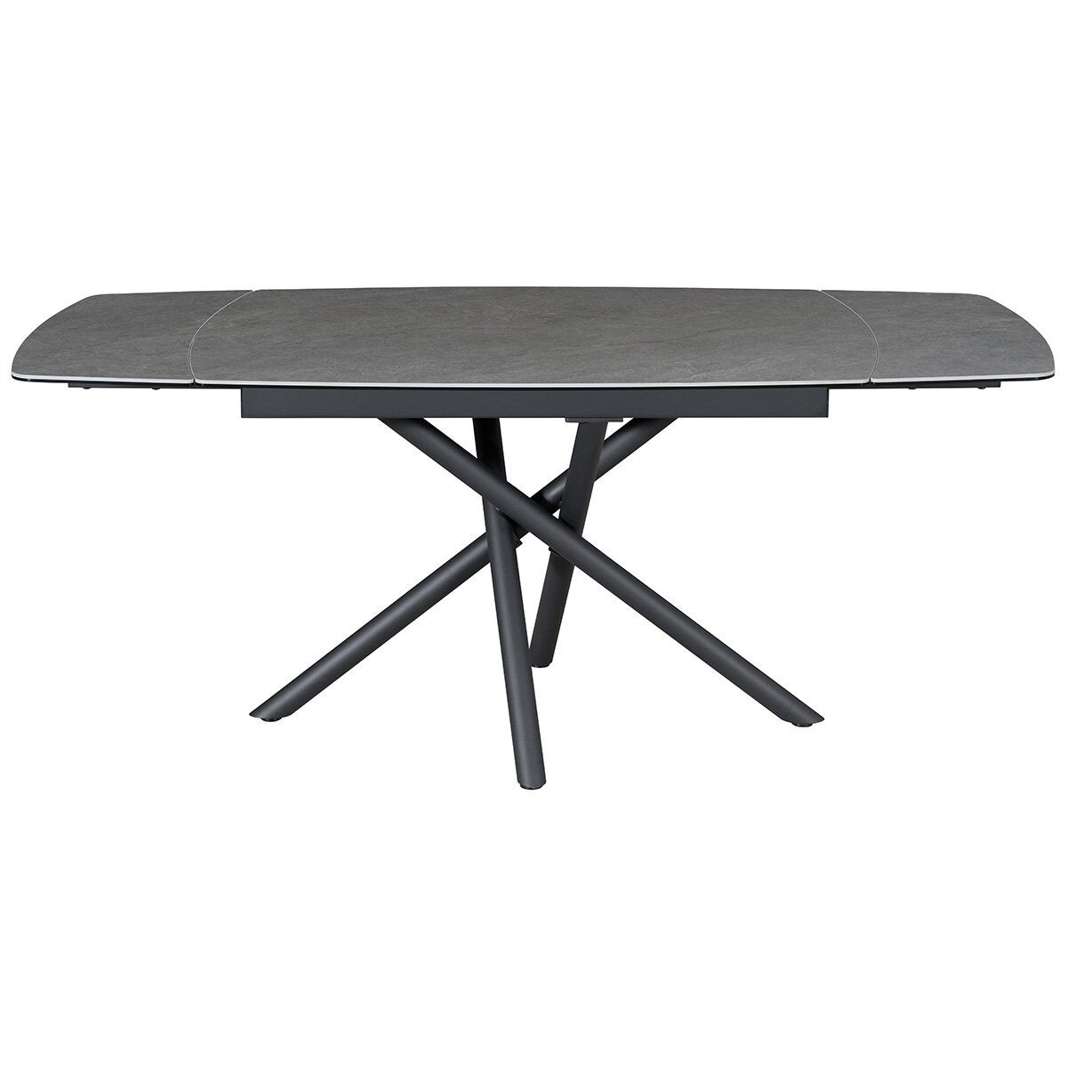 Indus Valley Skylar Ceramic Extending Dining Table + 6 Grey Chairs, Seats 6-8