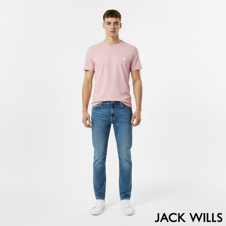 Jack Wills Men's Icon Tee in Pink Jack Wills Men's Icon Tee in Pink