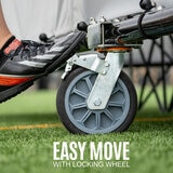 Lifestyle image showing the locking wheel