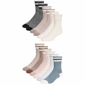 Weatherproof Women's Boot Sock, 6 Pack