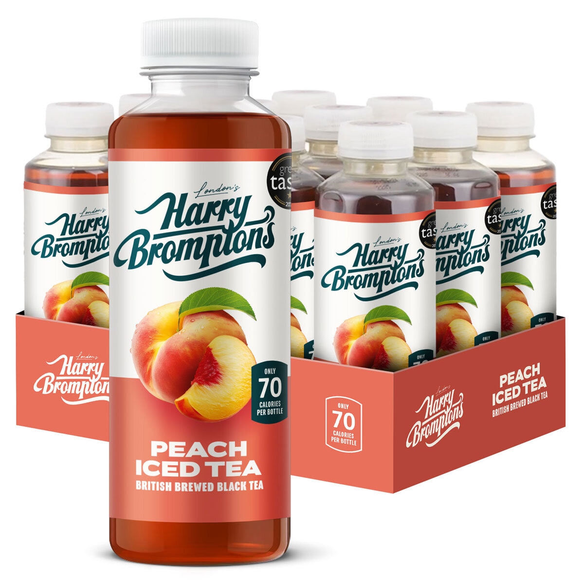 Harry Bromptons Peach Iced Tea, 12 x 500ml