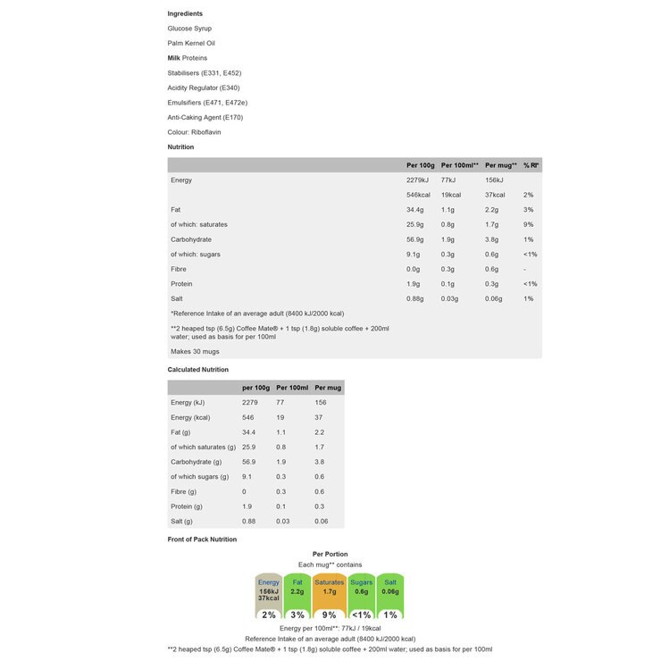 Nestle CoffeeMate Original, 1kg Costco UK