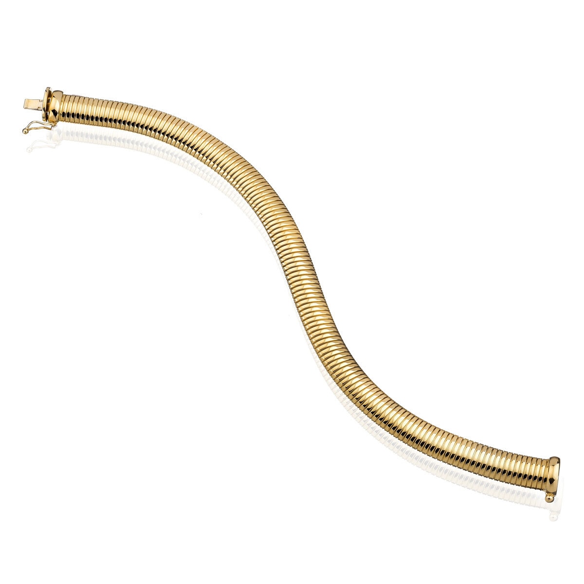 14ct Yellow Gold Tubo Gasse Bracelet