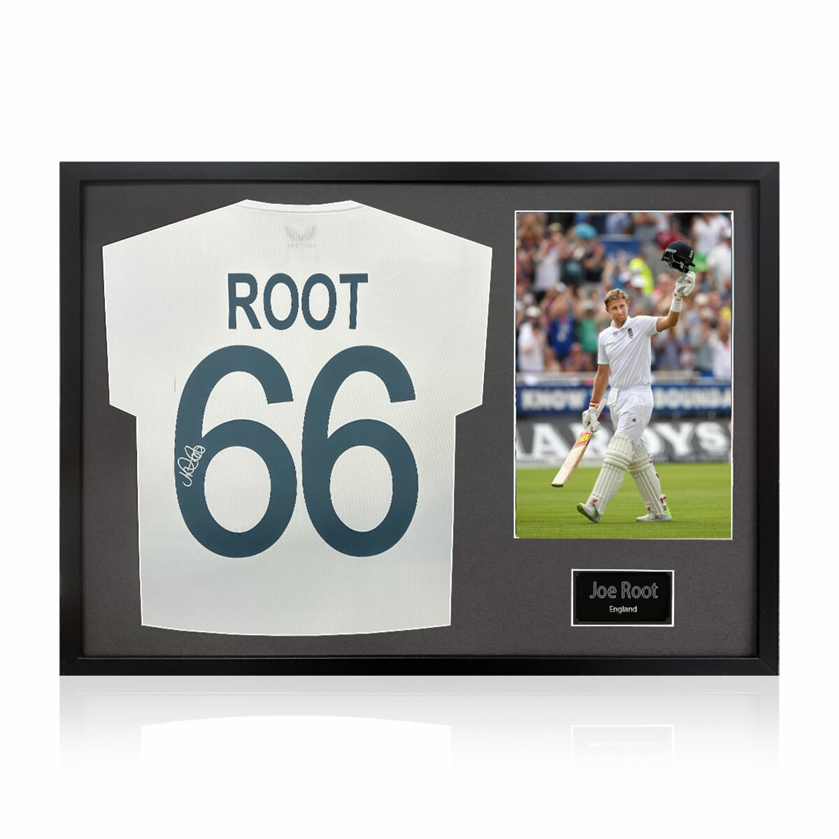 Joe Root Signed Frame & Photo in Black