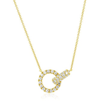 0.50ctw Round Brilliant Cut Diamond Necklace, 14ct Yellow Gold