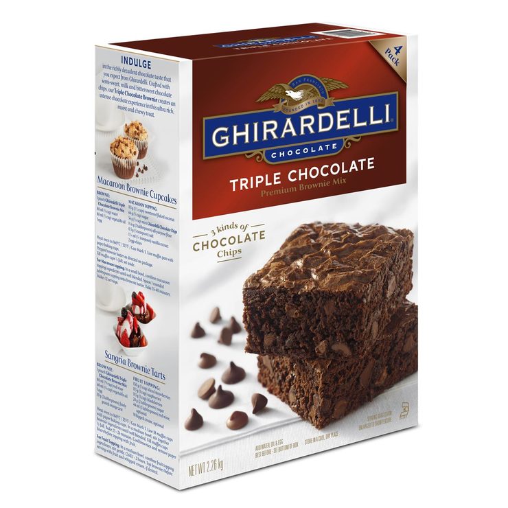 Ghirardelli Triple Chocolate Brownie Mix, 4 Batches Costco UK