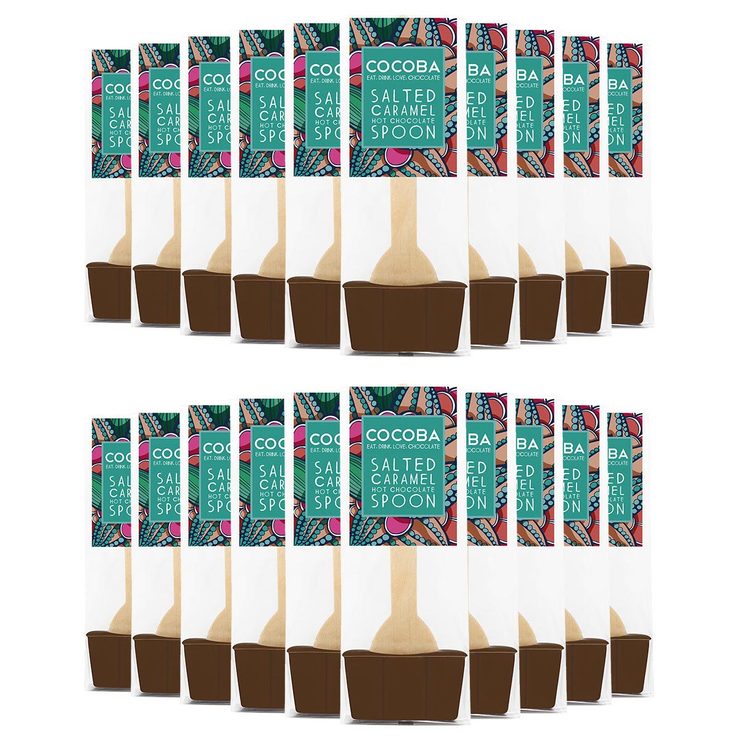 Cocoba Hot Chocolate Spoons, 20 x 50g in 3 Flavours Costco UK