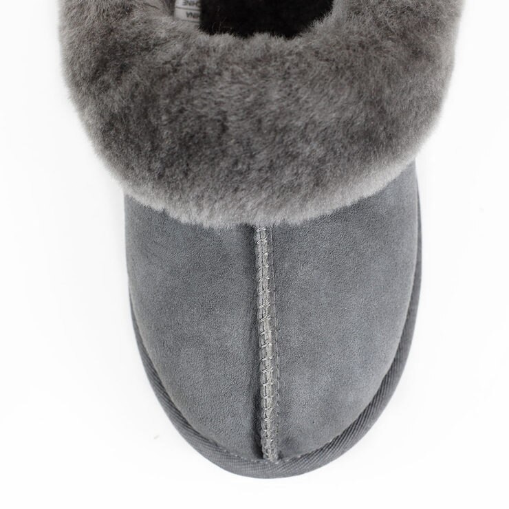 Kirkland Signature Women's Shearling Slippers in Grey, Size 5 Costco UK