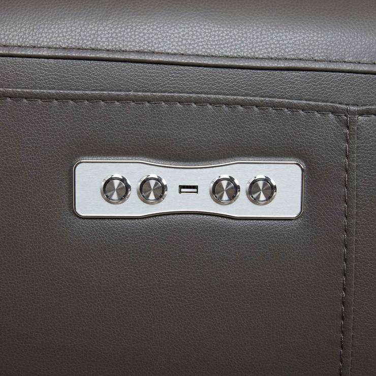 Kuka Warren 3 Seater Dark Grey Leather Power Reclining Sofa Costco UK