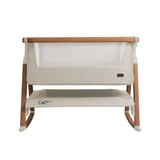 Tutti Bambini CoZee Air Bedside Rocking Crib, Walnut & Ecru