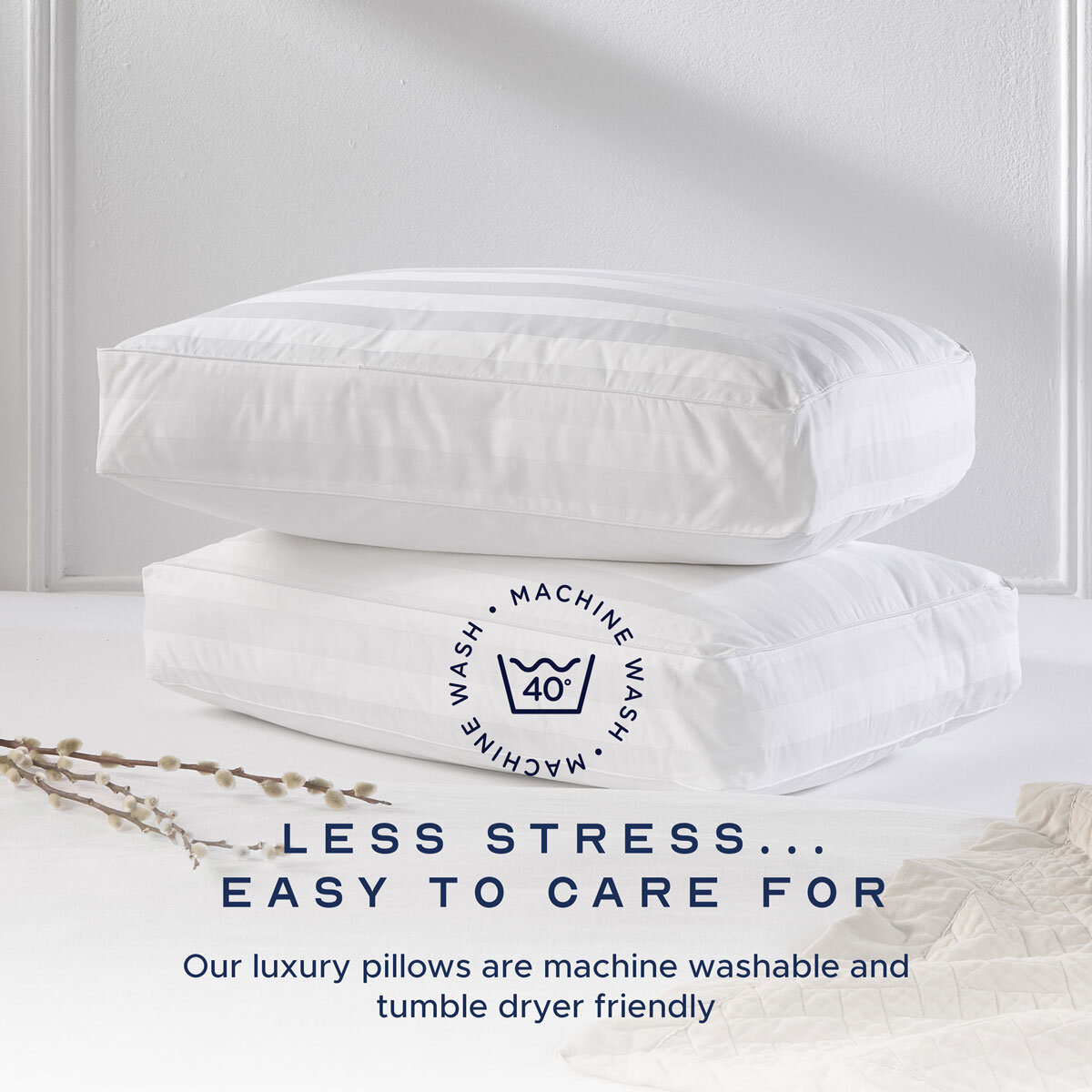 Snuggledown Luxury Side Sleeper Pillow 2 Pack
