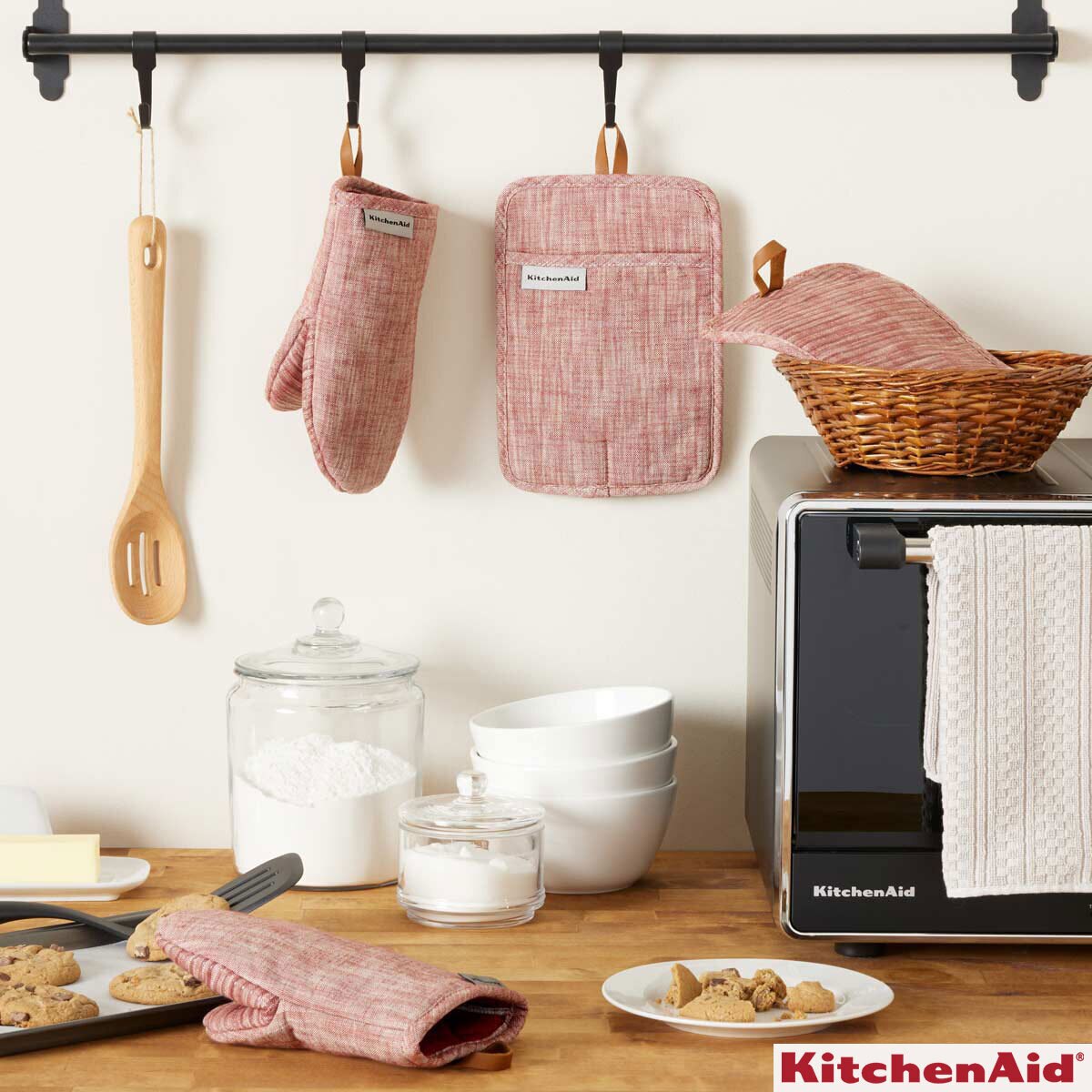 KitchenAid Chambray 4 Pack Pot Holder and Mini Mitt Set