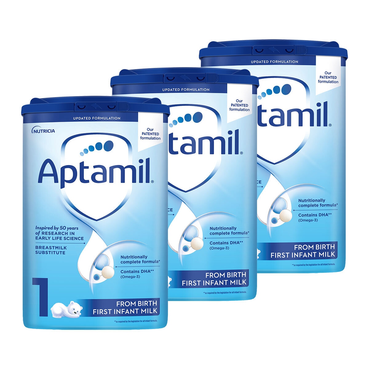 Aptamil, 1st Milk Powder, 3 x 800g