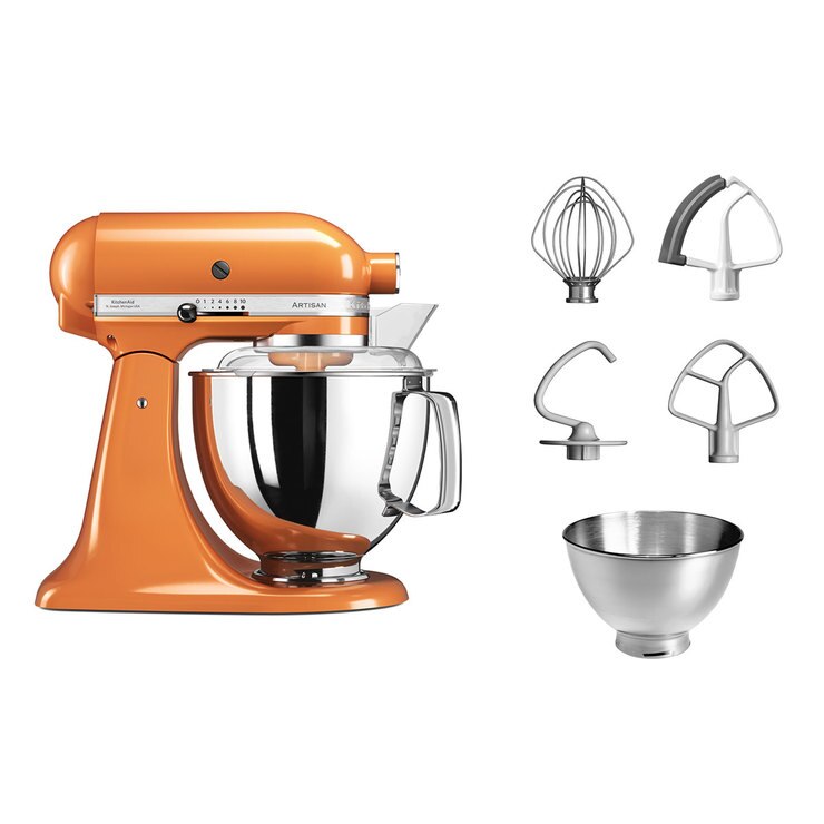 KitchenAid Artisan 4.8L Tilt Head Stand Mixer in Tangerine ...