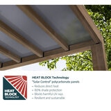 Palram Canopia Helsinki 9ft 10" x 17ft 7" (3m x 5.35m) Cedar Wood Patio Cover
