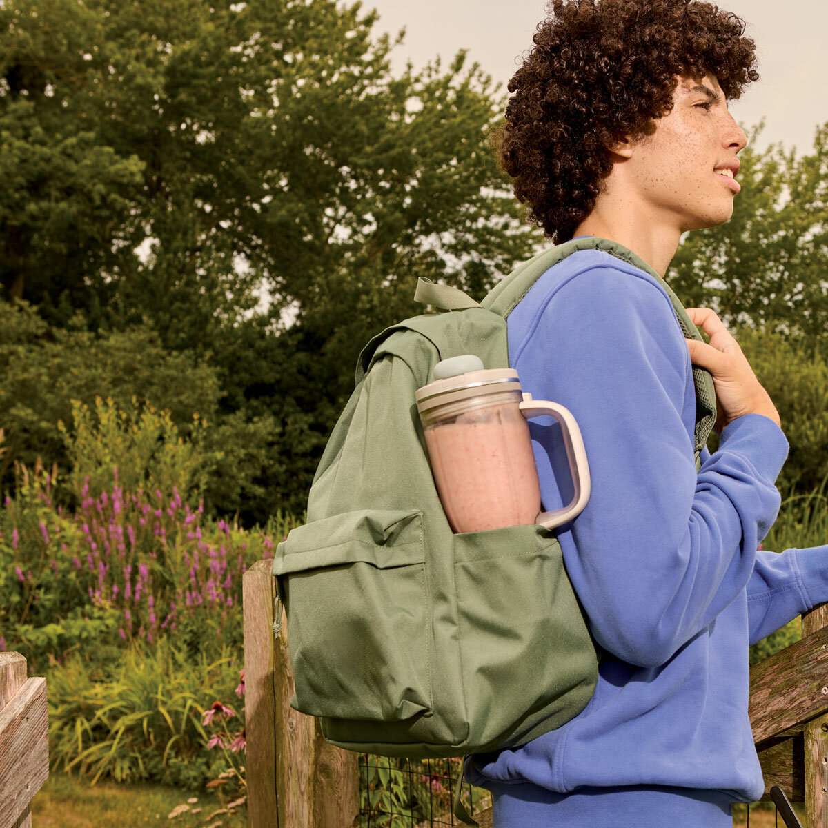 Lifestyle image of Ninja BlendBoss 710ml Travel Tumbler in a bag Lifestyle image of Ninja BlendBoss 710ml Travel Tumbler in a bag