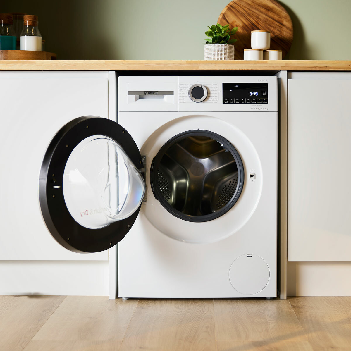 Bosch WNG25401GB Series 6 Washer Dryer, 10.5/6kg Capacity, D Rated in White