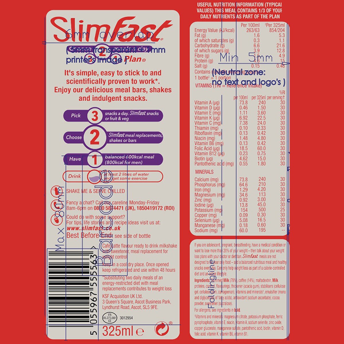 SlimFast Chocolate Milkshake, 6 x 325ml Costco UK
