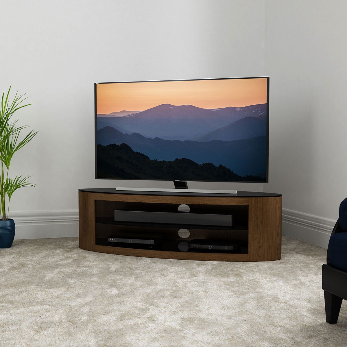 AVF Buckingham 1400 TV Stand for TVs up for 65", Walnut