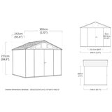 Keter Rosewood Stronghold 10ft x 8ft (3.05 x 2.43m) Storage Shed