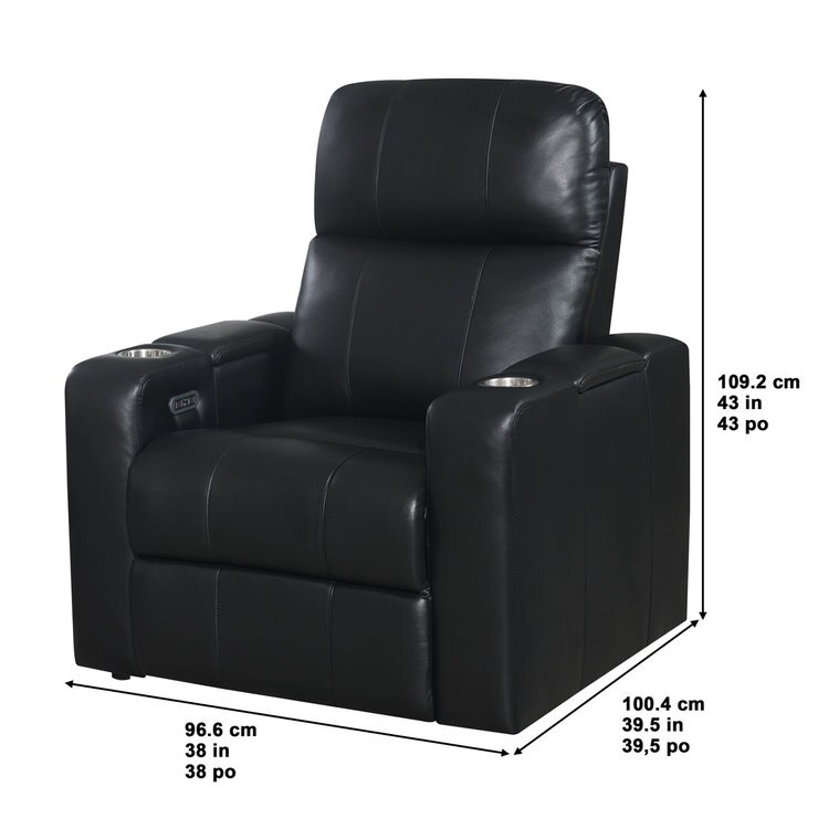 Pulaski Bradley Leather Home Theatre Power Recliner with Power Headrest Costco UK