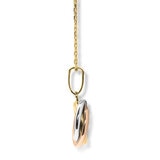 Three Colour Knot Pendant, 14ct Yellow, Rose &White Gold