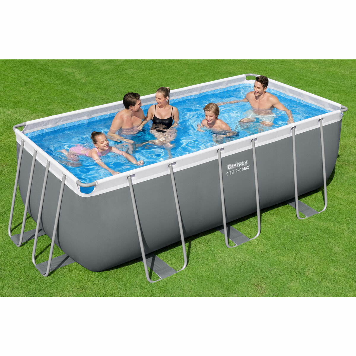 Bestway 13'6" x 6'7" x 48" Steel Pro MAX Rectangular Pool Set
