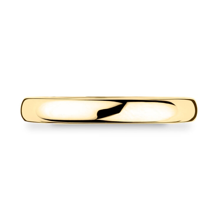 3.0mm Basic Court Wedding band. 18ct Yellow Gold