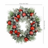 30 Inch Pre-Lit Flocked Christmas Wreath 30 Inch Pre-Lit Flocked Christmas Wreath